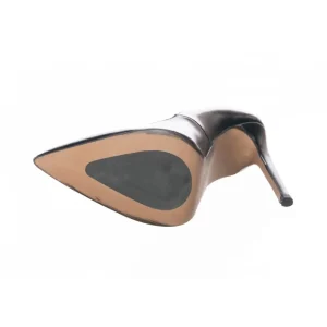 Osmose Shoes Escarpins-Anissa Escarpin cuir noir à vague & talon fin