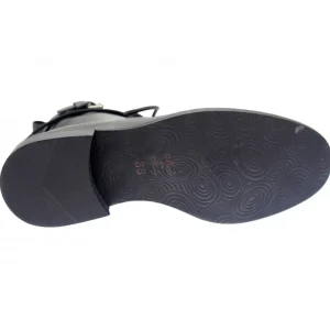 Osmose Shoes Bikers | Boots - Bottines-Bikers Assa : Cuir Noir Multi Clou & Lacet