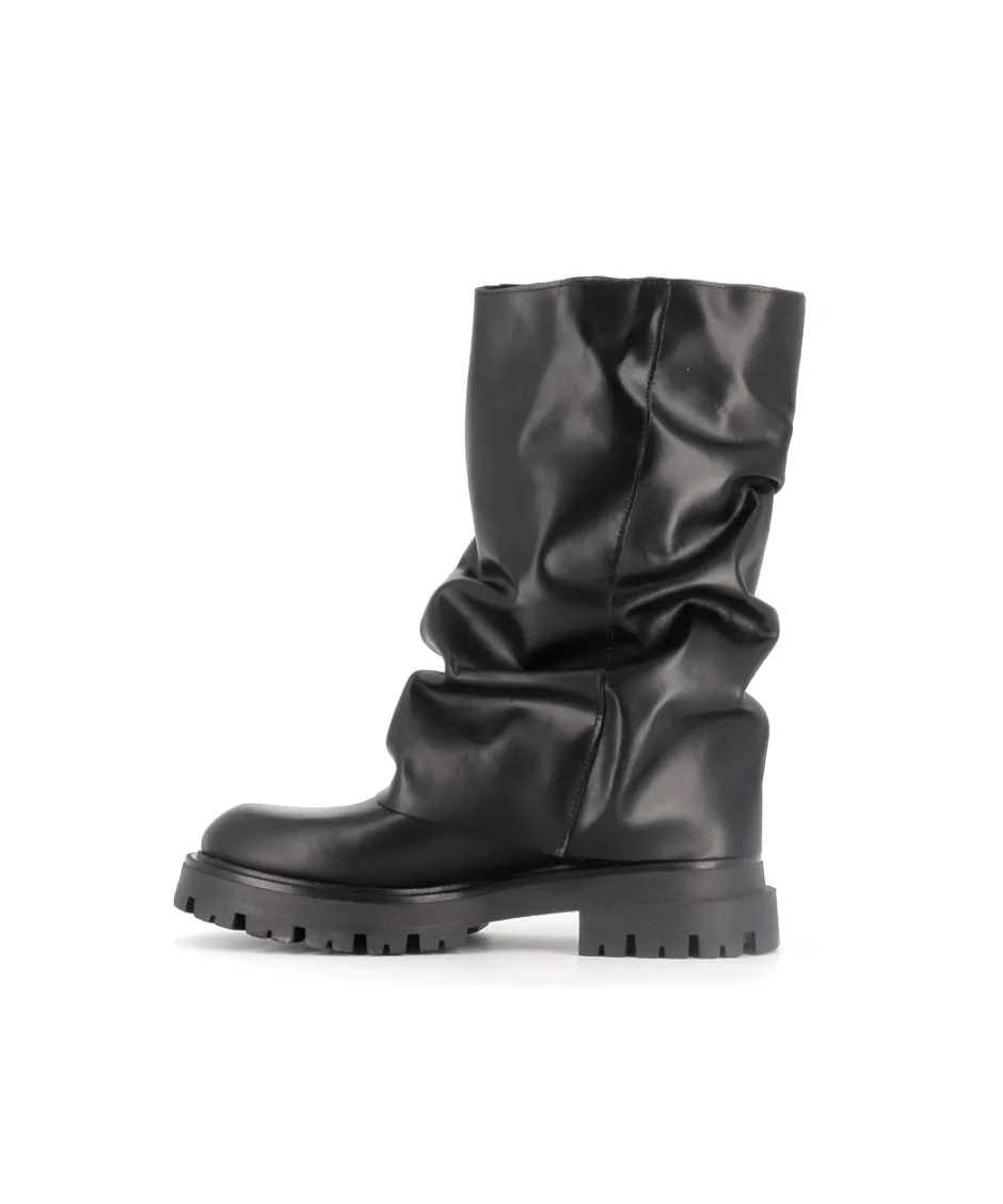 Osmose Shoes Boots - Bottines-BOTTE BILBAO CUIR NOIR