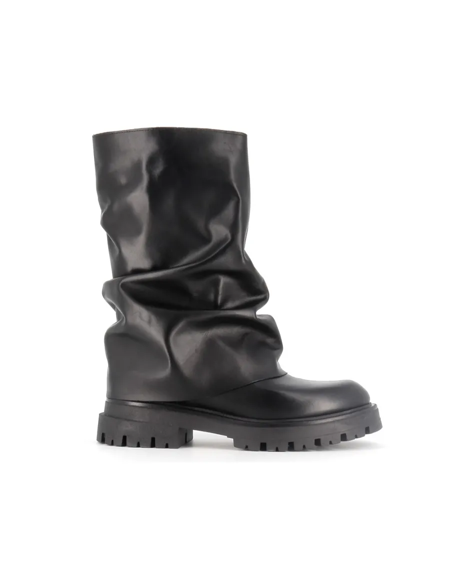 Osmose Shoes Boots - Bottines-BOTTE BILBAO CUIR NOIR