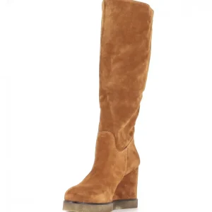 Osmose Shoes Bottes-BOTTE FELLA DAIM CAMEL TALON COMPENSE