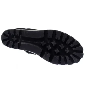 Osmose Shoes Bottes-Botte Manon : Compensée Haute Daim Noir à Lacet