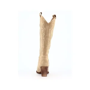 Osmose Shoes Tiags | Bottes-BOTTE SANTIAG ZOE DAIM BEIGE