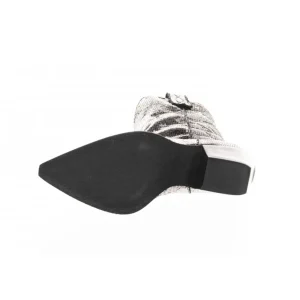 Osmose Shoes Tiags | Bottes-Botte Tiag Sue: Cuir Métallisé Argent Effet serpent