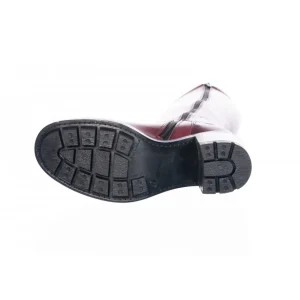 Osmose Shoes Bikers | Bottes-Bottes Senda : Motarde Haute Cuir bordeaux à Talon Carré