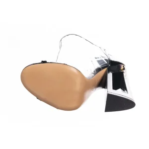 Osmose Shoes Boots - Bottines-Bottine Alison : Plexi Matelassé & Verni Noir à talon perçé