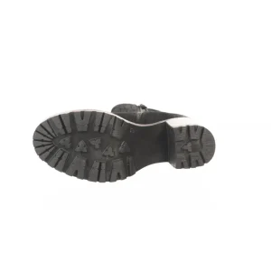 Osmose Shoes Bikers | Boots - Bottines-Bottine Daim Noir à Brides & Talon Carré