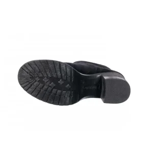 Osmose Shoes Bikers | Boots - Bottines-Bottine Kaly : Daim Noir à Boucle & Talon carré