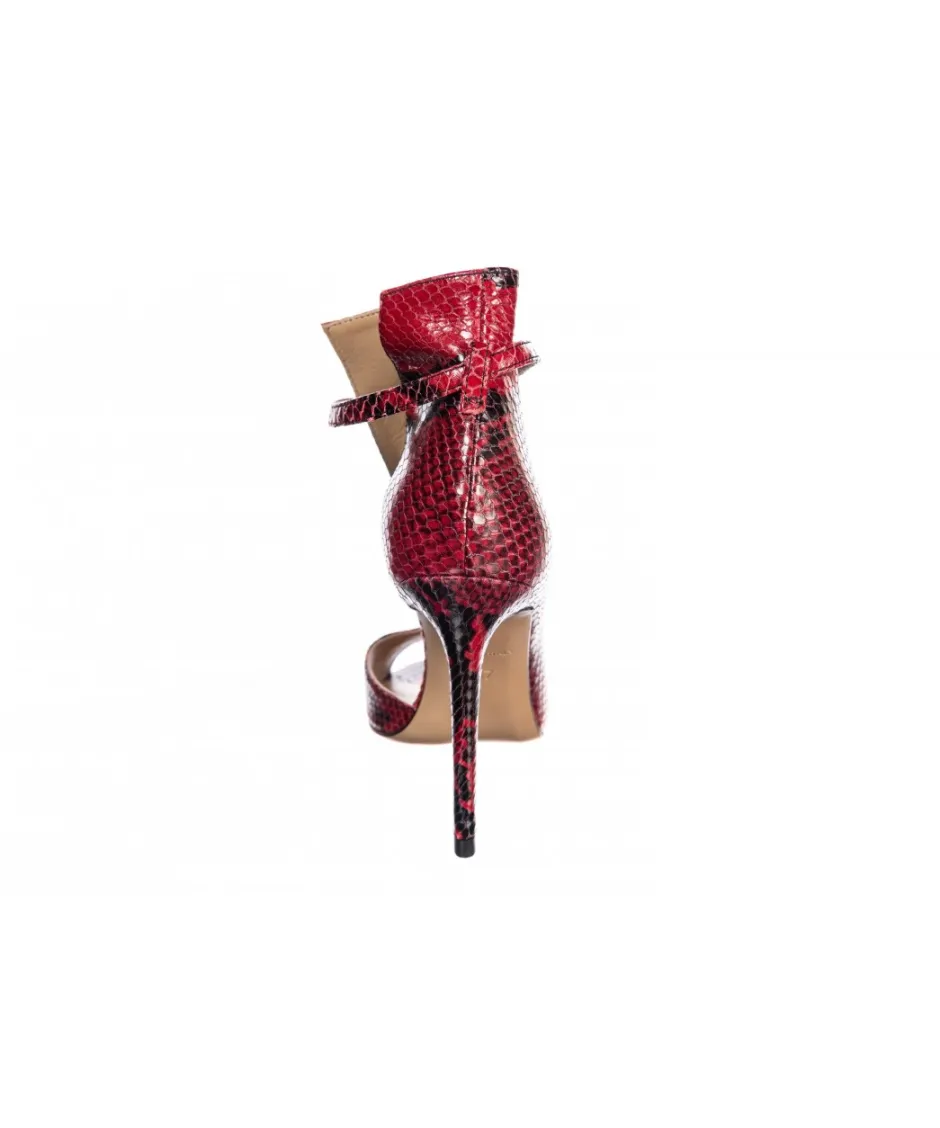 Osmose Shoes Boots - Bottines-Bottine Lou : Cuir Python rouge