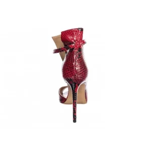 Osmose Shoes Boots - Bottines-Bottine Lou : Cuir Python rouge