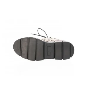 Osmose Shoes Bikers | Boots - Bottines-Bottine Motarde Sana : Cuir Python Beige à lacets & semelle Plateforme