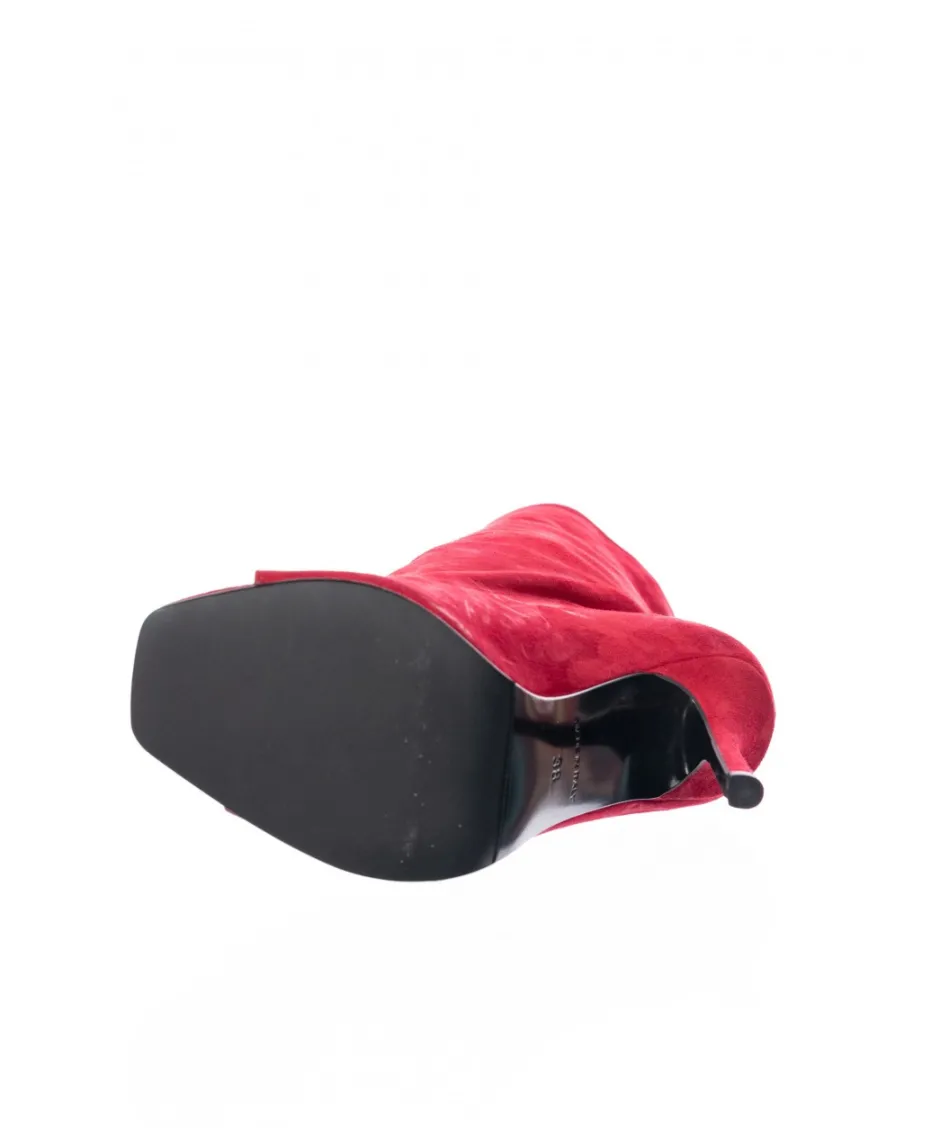 Osmose Shoes Boots - Bottines-Bottine Rouge ouverte a Talon aiguille