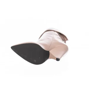 Osmose Shoes Boots - Bottines-Bottine Saya: Cuir Taupe à Talon Biseauté