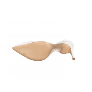 Osmose Shoes Escarpins-Escarpin Cuir Blanc  & Plexi à Talon