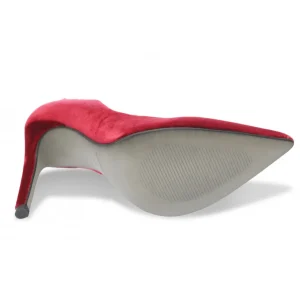 Osmose Shoes Escarpins-Escarpin Eden : Velours Bordeaux à Talon