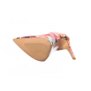 Osmose Shoes Escarpins-Escarpin Flora: Tissus fleurie multicolor à talon fin