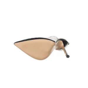 Osmose Shoes Escarpins-Escarpin Jasmine : Python Noir à Talon Aiguille