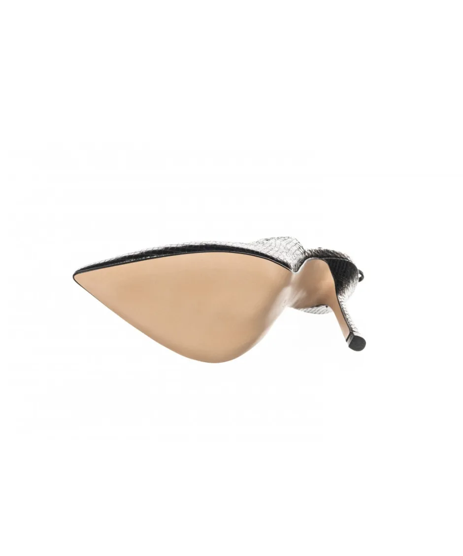 Osmose Shoes Escarpins-Escarpin Jasmine : Python Noir à Talon Aiguille