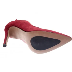 Osmose Shoes Escarpins-Escarpin Léa : Daim Bordeaux à Talon haut