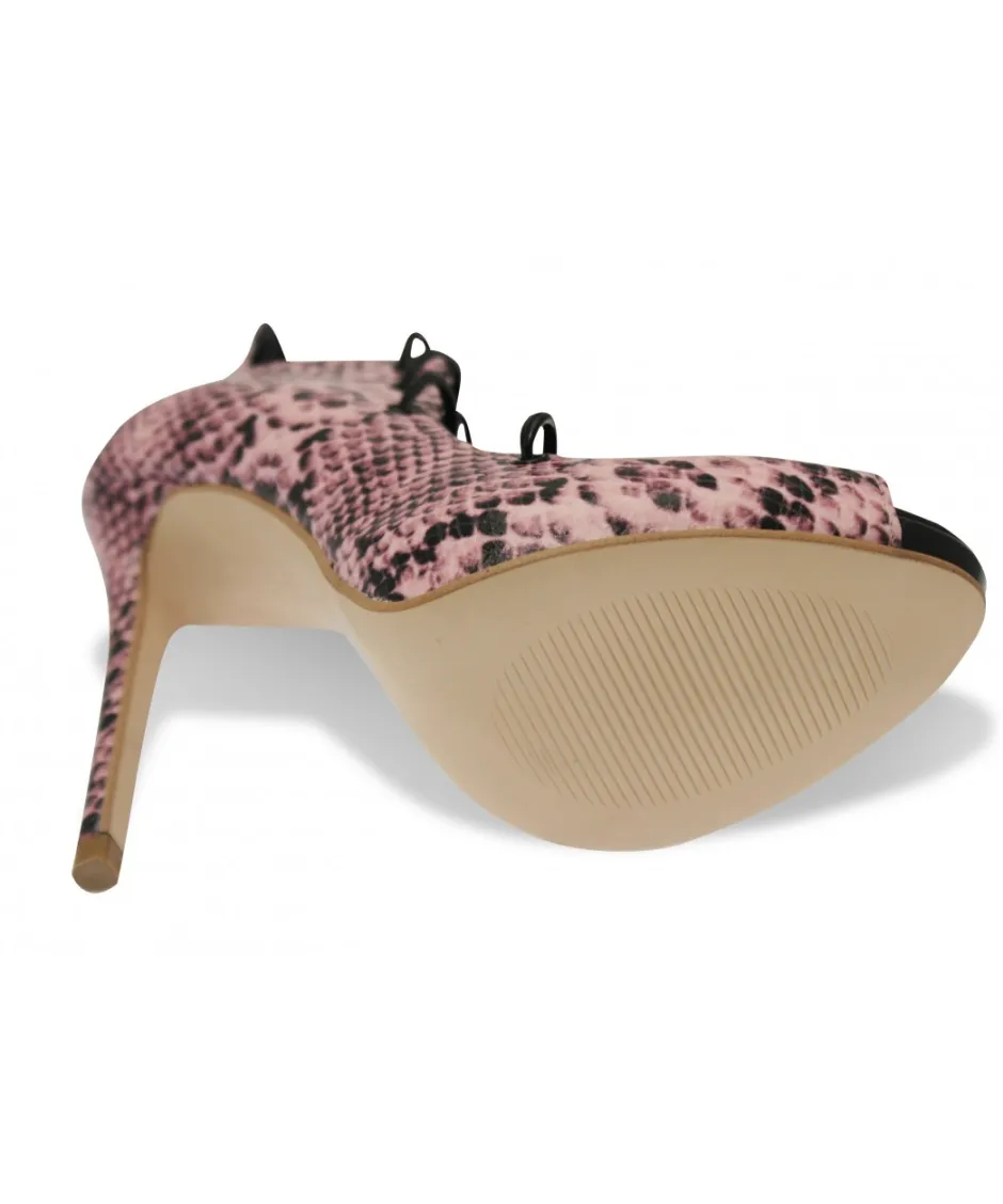 Osmose Shoes Escarpins-Escarpin Lindsey : Python Verni Rose & Noir
