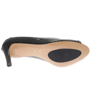 Osmose Shoes Escarpins-Escarpin Rime : Vernis Noir Ajouré à Talon