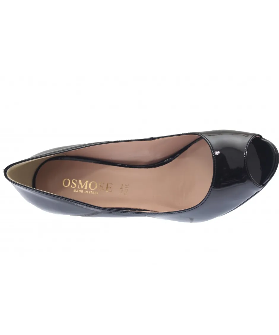 Osmose Shoes Escarpins-Escarpin Rime Vernis Noir à Talon Fin