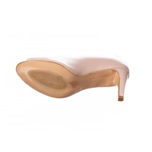 Osmose Shoes Escarpins-Escarpin Sylvie : Cuir Nude Ajouré à Talon