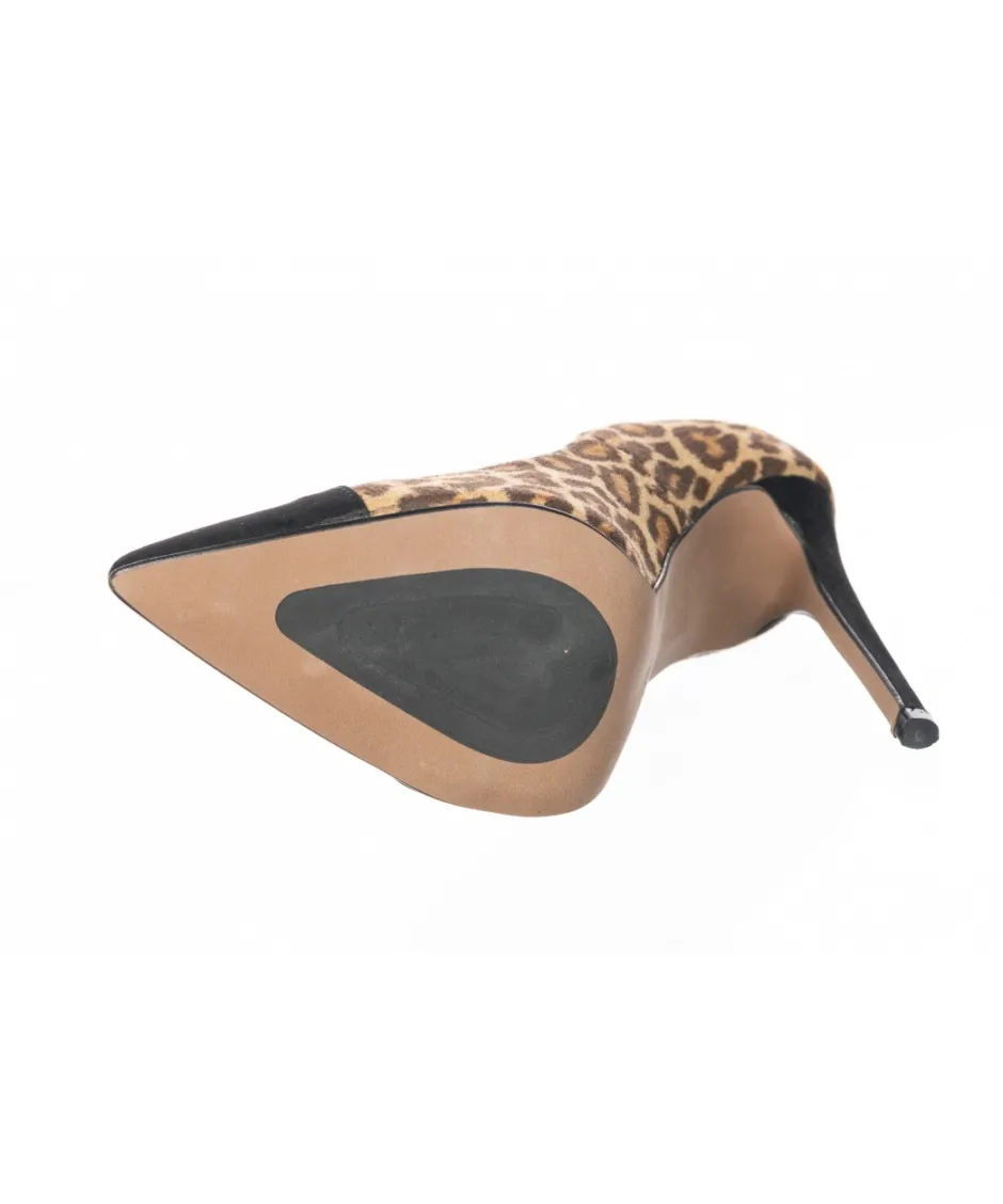 Osmose Shoes Escarpins-Estelle Escarpin daim Léopard à talon fin