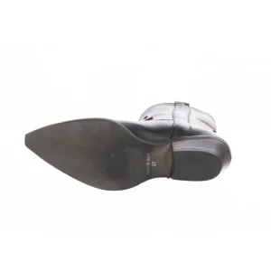 Osmose Shoes Boots - Bottines | Sandales & Nu-Pieds-Jad Bottine Tiague Cuir Granulé Noir à talon Biseau