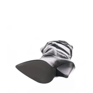 Osmose Shoes Bottes-Leana Botte : Cuir Noir Plissé