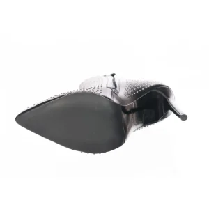 Osmose Shoes Boots - Bottines-Leila Bottine Cuir noir ornées de clous rond à talon