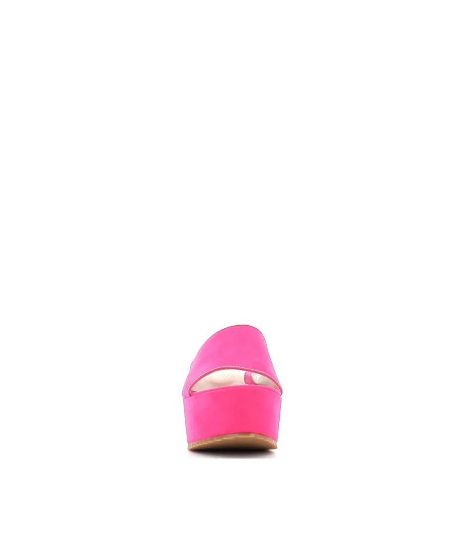 Osmose Shoes Sandales & Nu-Pieds-MULE COMPENSEE MICROFIBRE FUSCHIA