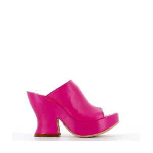 Osmose Shoes Compensées | Sabots-MULE SABOT CUIR FUXIA