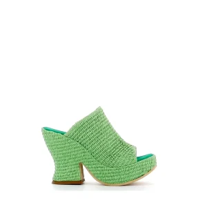 Osmose Shoes Compensées | Sabots-MULE SABOT RAFIA VERT