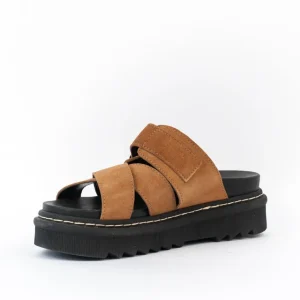 Osmose Shoes Sandales & Nu-Pieds-Sandale à Bride Croisée  Daim Camel