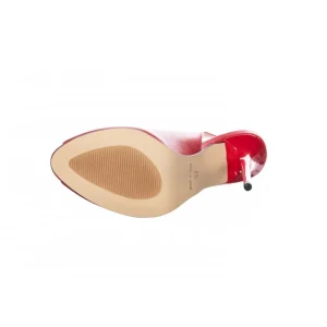 Osmose Shoes Escarpins | Sandales & Nu-Pieds-Sandale : Cuir Rouge à Talon Fin