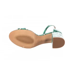 Osmose Shoes Sandales & Nu-Pieds-Sandale : Python Vert & Petit Talon Carré