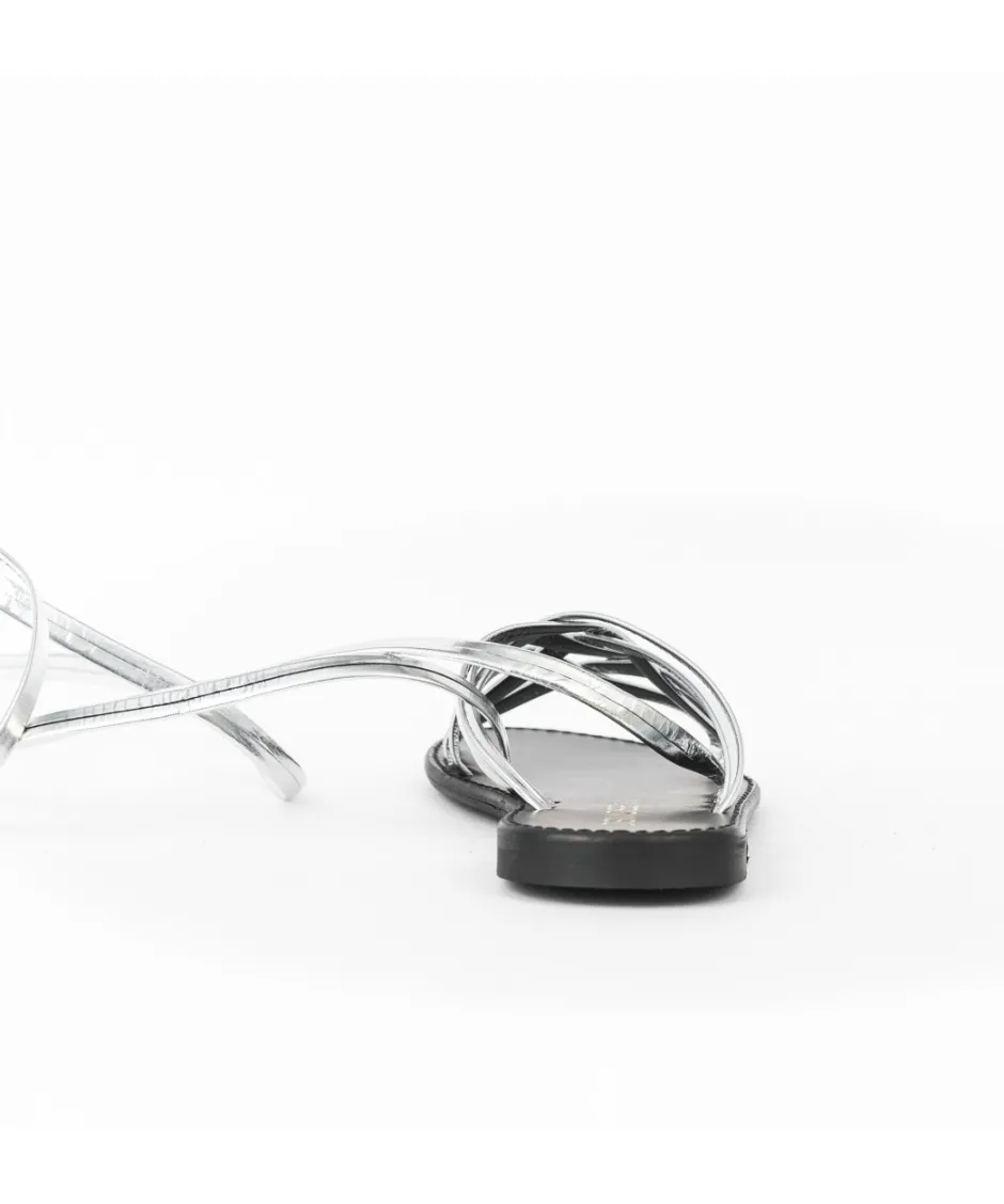 Osmose Shoes Sandales & Nu-Pieds-Sandale Argent à lacet cheville