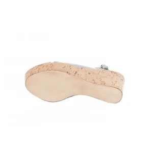 Osmose Shoes Compensées | Sandales & Nu-Pieds-SANDALE COMPENSEE DAIM BLEU PASTEL