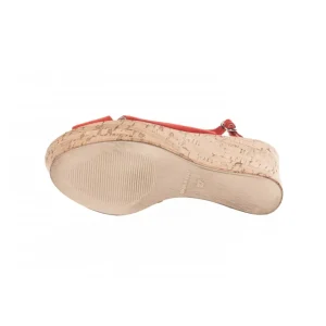 Osmose Shoes Compensées | Sandales & Nu-Pieds-SANDALE COMPENSEE DAIM ROUGE