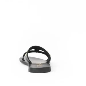 Osmose Shoes Sandales & Nu-Pieds-Sandale Cuir Noir à Clou Doré