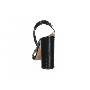 Osmose Shoes Sandales & Nu-Pieds-Sandale Elysée Vernis Noir à Talon Bloc
