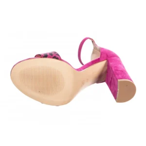 Osmose Shoes Sandales & Nu-Pieds-Sandale Ka: Daim leopard Fuschia