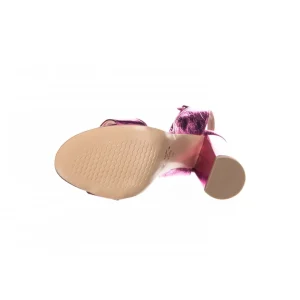 Osmose Shoes Sandales & Nu-Pieds-Sandale Laminé Fuxia à Talon Carré