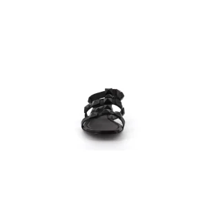 Osmose Shoes Sandales & Nu-Pieds-SANDALE NAWEL CUIR NOIR CLOUTE