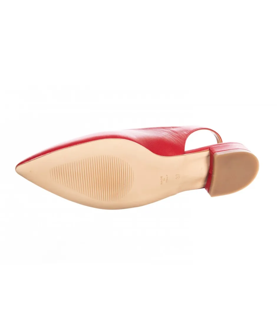 Osmose Shoes Sandales & Nu-Pieds-Sandale Taya : Cuir Rouge