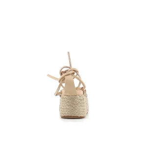 Osmose Shoes Sandales & Nu-Pieds-SANDALES SABRINA CUIR BEIGE PLATEFORME